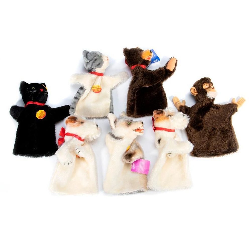 Appraisal: Vintage Steiff Hand Puppets Lot of Group of seven vintage