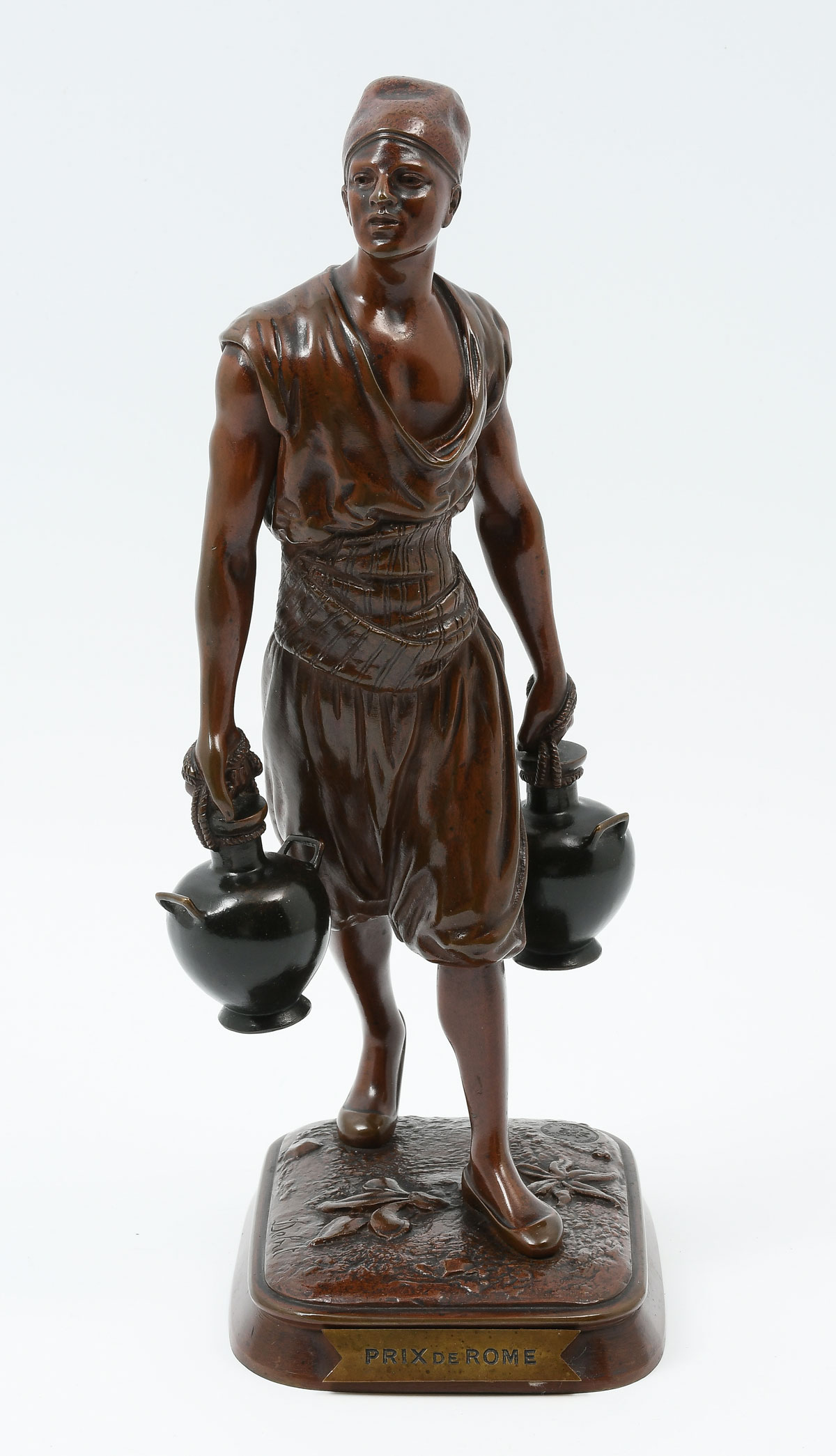 Appraisal: DEBUT Marcel French - Tunisian Water Carrier Patinated Bronze ''