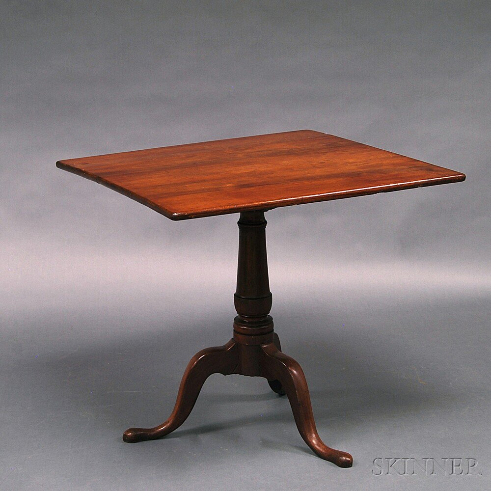 Appraisal: Queen Anne Cherry Tilt-top Tea Table New England second half