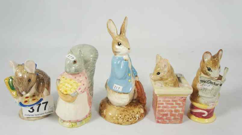 Appraisal: Royal Albert Beatrix Potter Figures Peter Rabbit and the Red