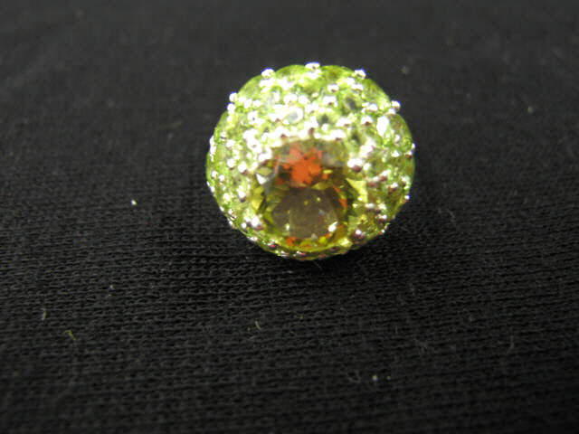 Appraisal: Peridot Ring fiery stones in sterling silver