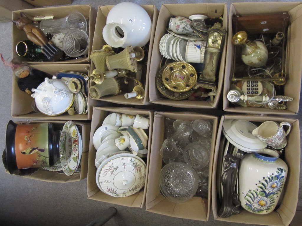 Appraisal: Nine boxes of assorted ceramics and glass etc