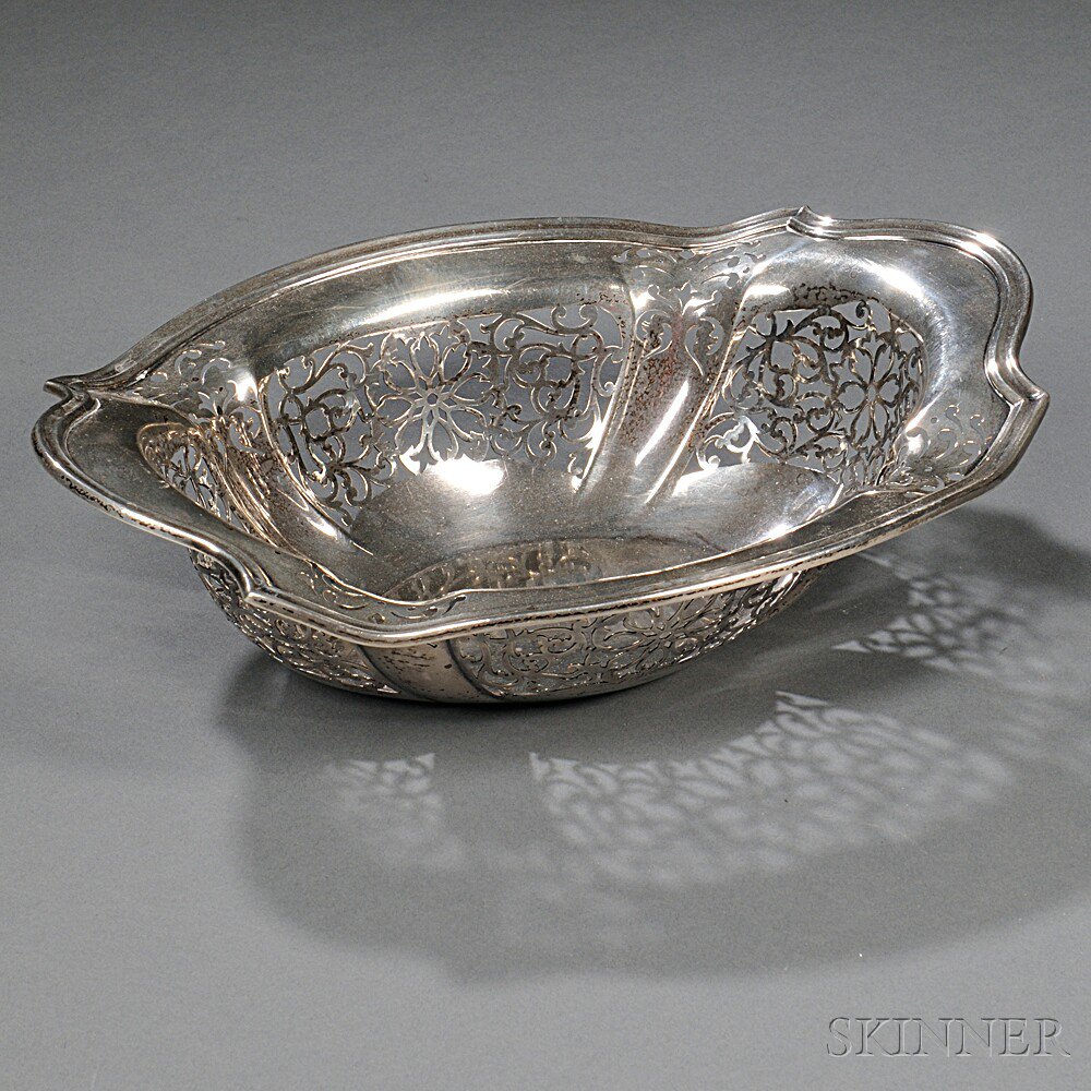 Appraisal: Gorham Sterling Silver Reticulated Dish Providence Rhode Island oblong with