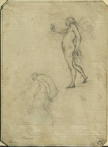 Appraisal: Attributed to Francesco Furini Florence - A sheet of figure