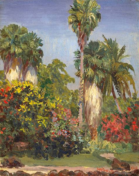 Appraisal: n a Horatio Nelson Poole American - Palm trees and