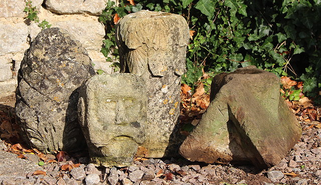 Appraisal: AN ANTIQUE CARVED STONE HEAD of a moustachioed gentleman cm