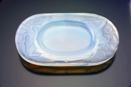 Appraisal: HOFFMAN Vanity dish with nude male and female motif in