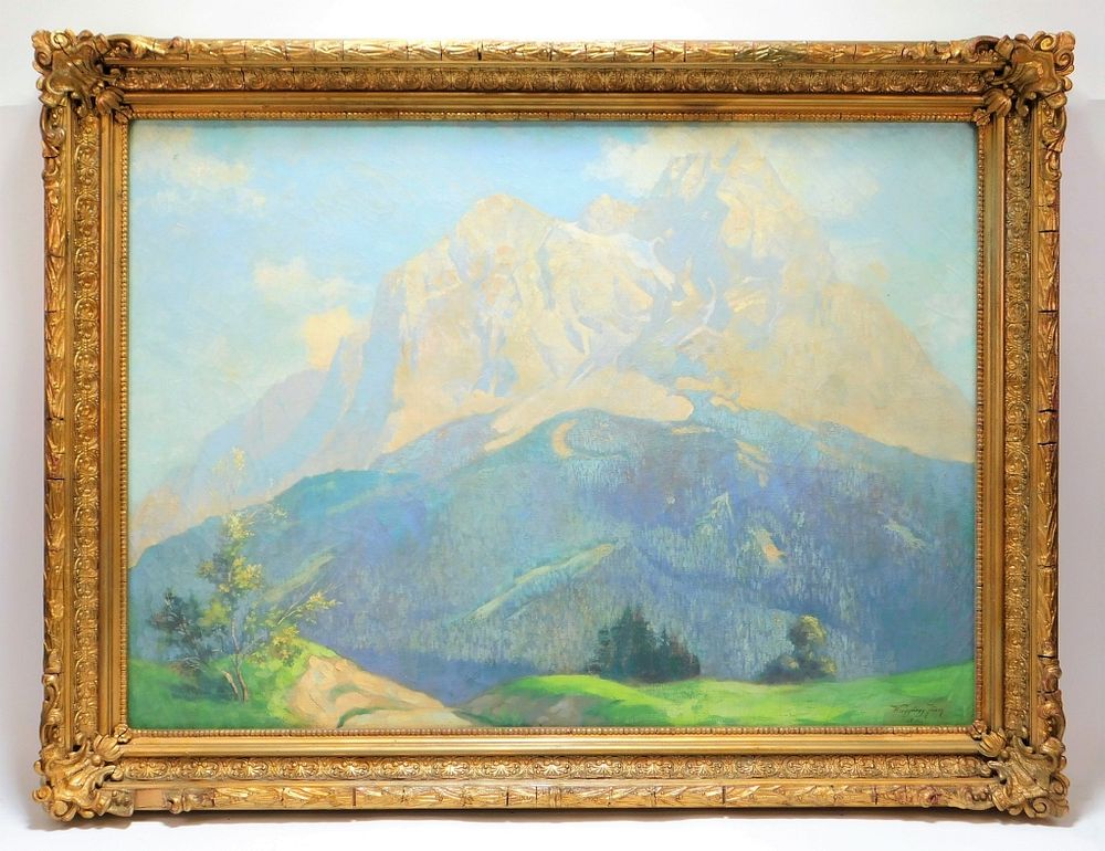 Appraisal: Janos Kisgyorgy Matterhorn Alps Landscape Painting Janos Kisgyorgy Germany b