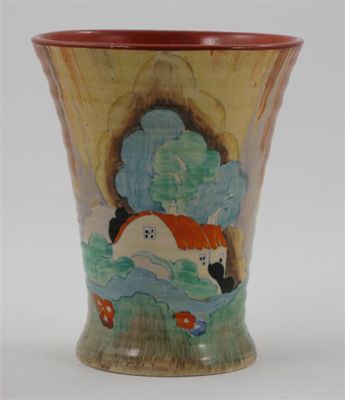 Appraisal: Forest Glen' a Clarice Cliff Bizarre vase shape no painted