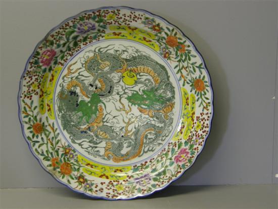 Appraisal: th century Chinese famille verte plate the border with flowers