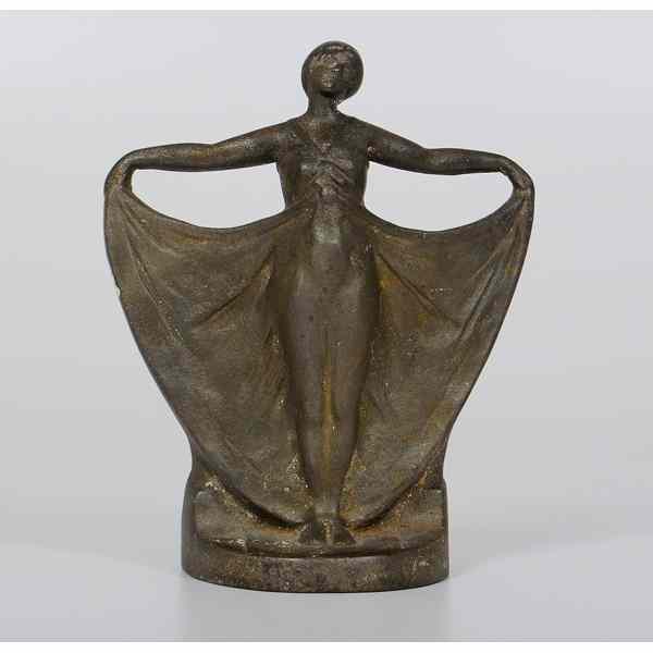 Appraisal: Art Nouveau Plaster Bookend Continental th century Plaster and bronze