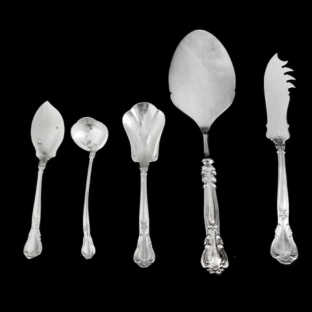 Appraisal: Gorham Chantilly Tableware Collection of Five Gorham Chantilly Sterling Silver