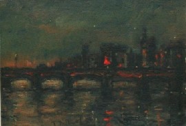 Appraisal: T Nichol Spencer Bridge Melbourne oil on board signed and