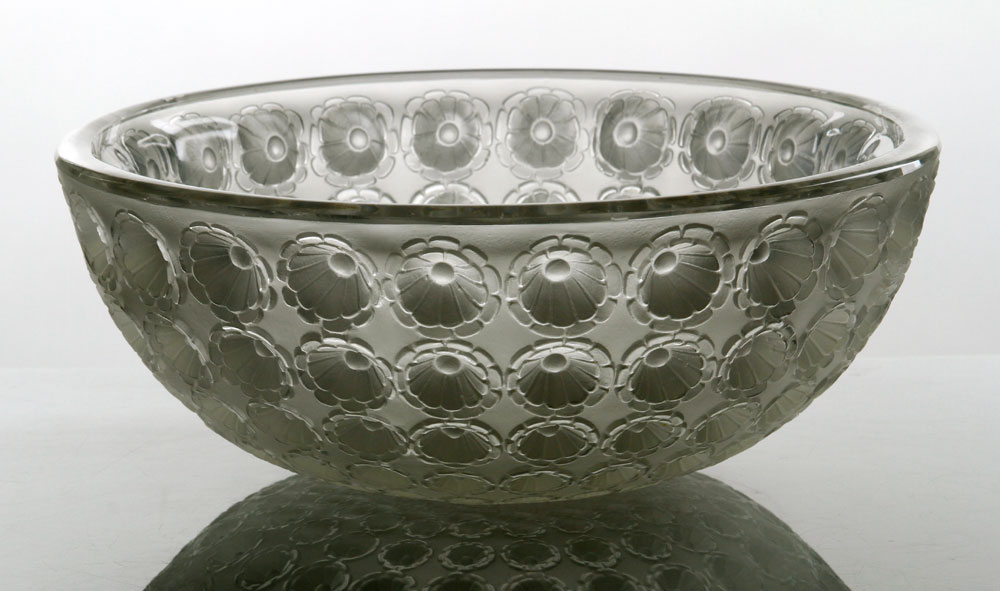 Appraisal: - R Lalique Nemours Bowl R Lalique Nemours bowl glass