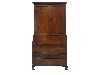 Appraisal: A GEORGE III MAHOGANY BUREAU BOOKCASE with dentil cornice above