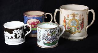 Appraisal: lot of English porcelain cider mugs th th th centuries