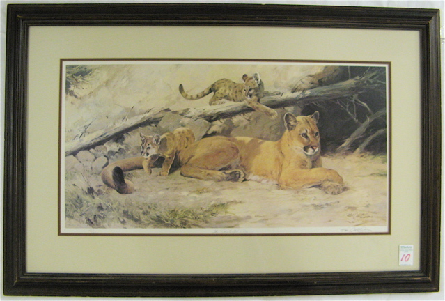 Appraisal: KEN CARLSON American b limited edition wildlife print The Protected