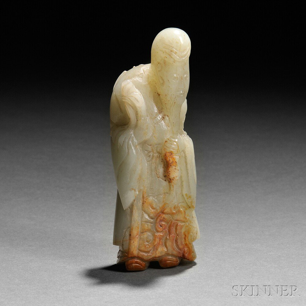 Appraisal: Jade Carving of Shoulao China th th century with protruding