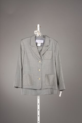 Appraisal: Yves Saint Laurent wool small check skirt suit Size Price