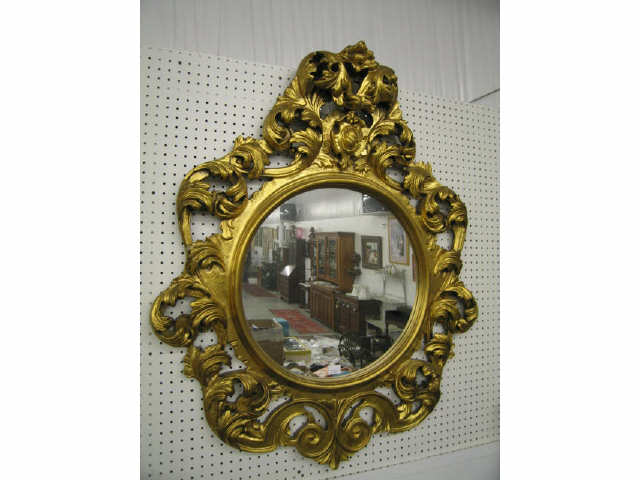 Appraisal: Ornate Gold Framed Mirror