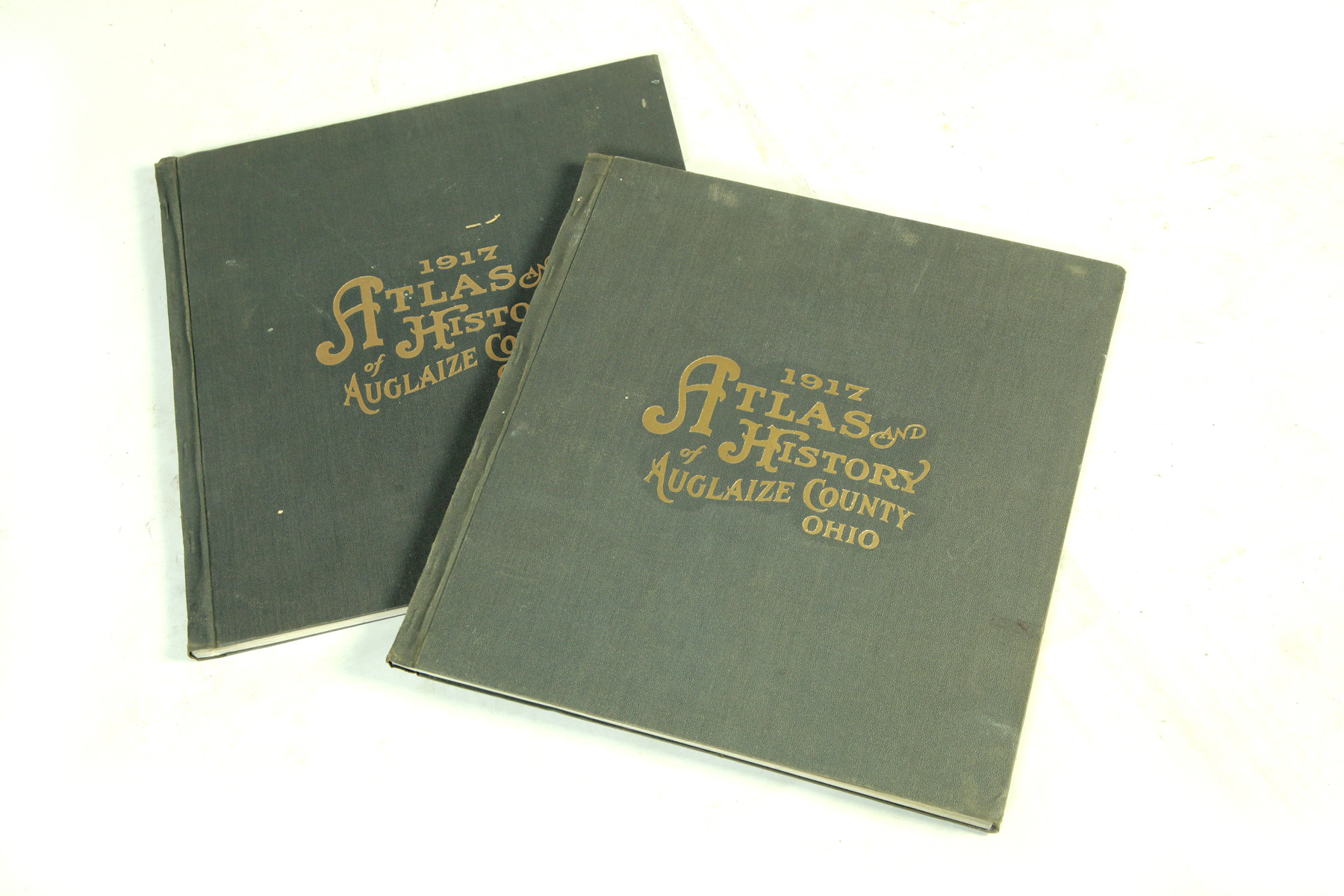 Appraisal: TWO ATLAS' AND HISTORY OF AUGLAIZE COUNTY OHIO Hard-bound oversize