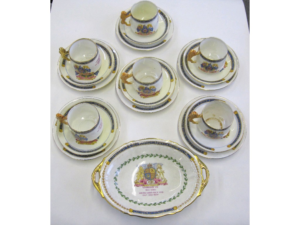 Appraisal: Six Paragon China commemorative cups saucers and plates and a