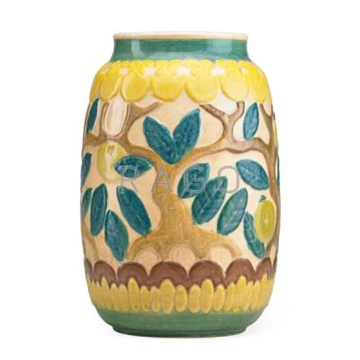 Appraisal: THELMA FRAZIER - COWAN Rare vase in polychrome Cincinnati OH