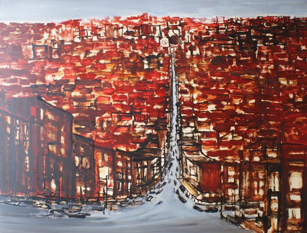 Appraisal: Kevin Connor born City oil on board signed and dated