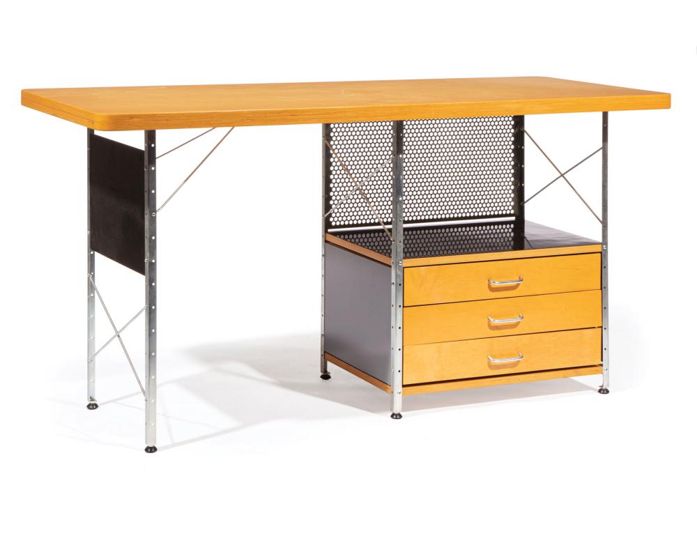 Appraisal: Charles and Ray Eames-Style ESU Desk Modernica originally designed maple