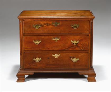 Appraisal: Chippendale walnut chest of drawers pennsylvania th century The rectangular