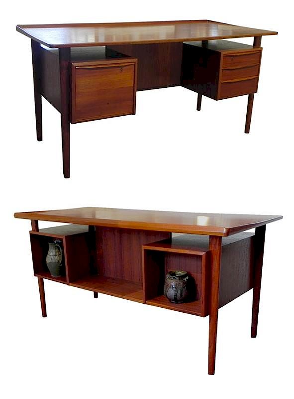 Appraisal: Mid-Century Danish Modern Desk for Dansk Design Mid-Century Danish Modern