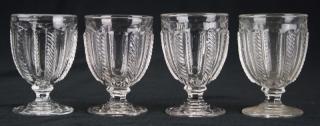 Appraisal: set of eleven th c pattern molded egg cups clear