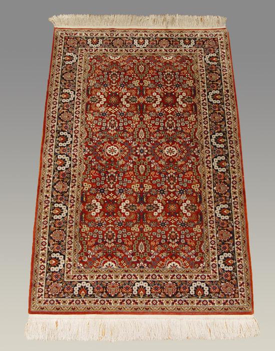 Appraisal: HANDMADE ORIENTAL FLORAL DESIGN CARPET Approx ' X '