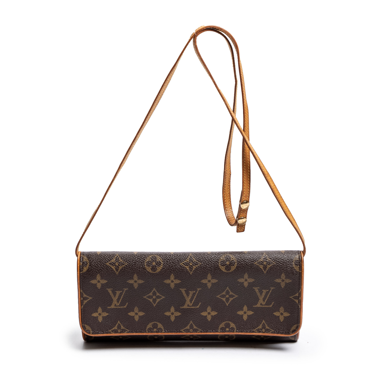 Appraisal: A LOUIS VUITTON MONOGRAM TWIN GM A brown and tan