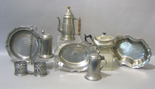 Appraisal: Group of pewter table articles