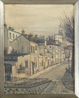 Appraisal: Paul Lambert - View of Paris th c oil on