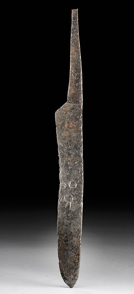 Appraisal: Medieval Southern European Iron Knife Blade Europe Southern Europe Medieval