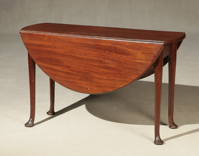 Appraisal: George III Mahogany Drop-Leaf Table Circa - Some repairs to