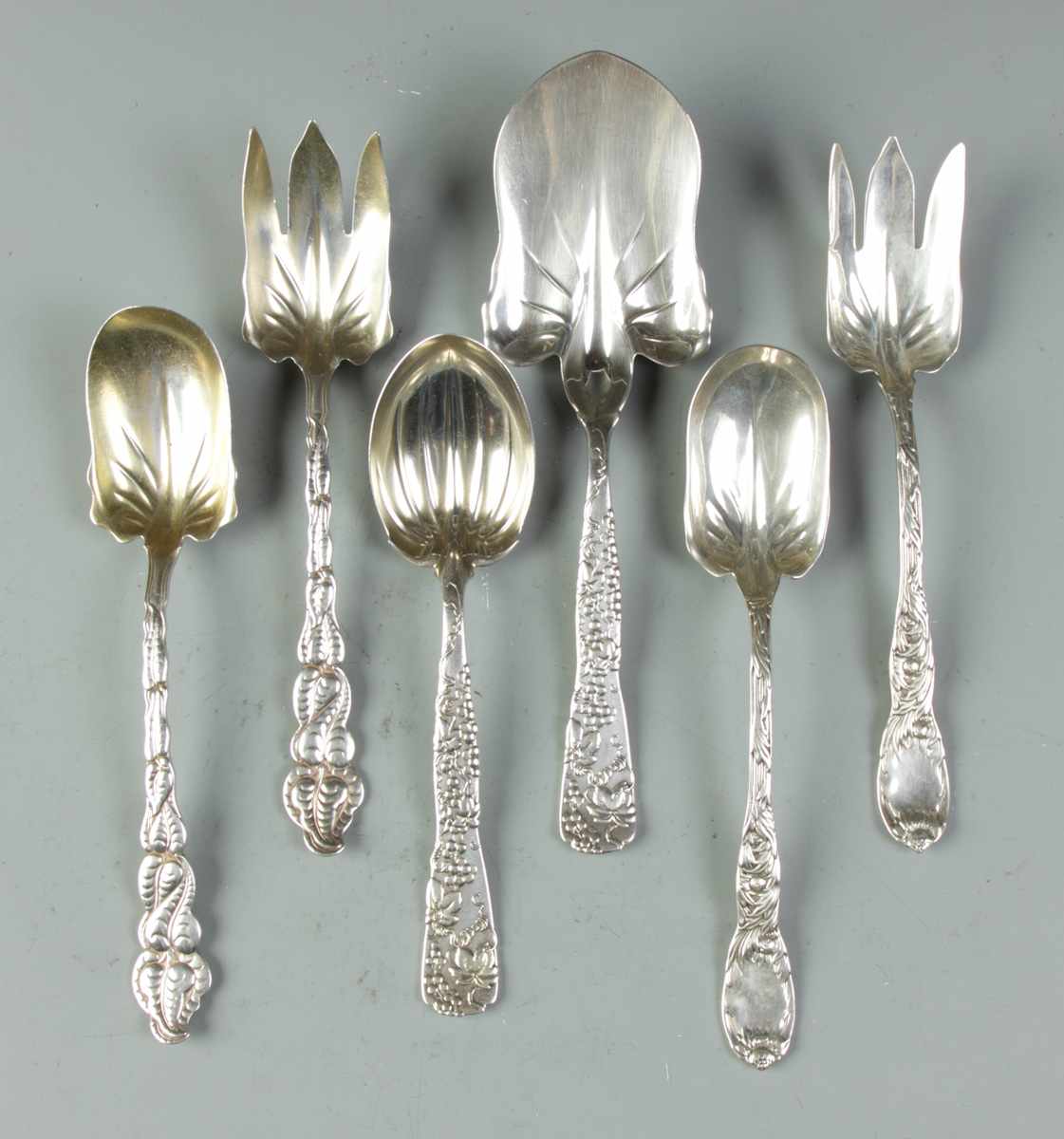 Appraisal: Sets of Tiffany Co Pattern Sterling Serving Pairs Sets of