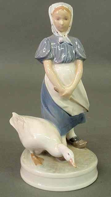 Appraisal: Royal Copenhagen figural group of a girl with a goose