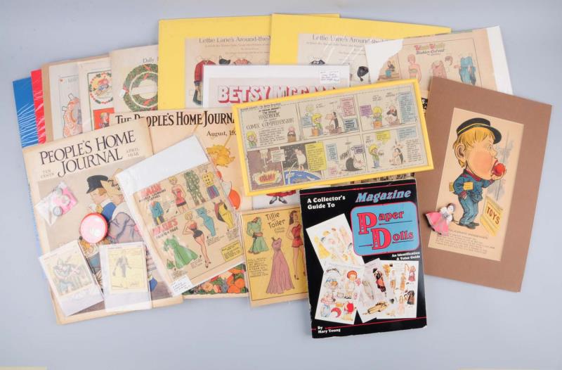 Appraisal: Large Lot Of Vintage Magazine Paper Dolls A variety of