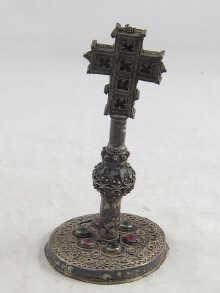 Appraisal: Mount Athos an century carved wooden cross set into a