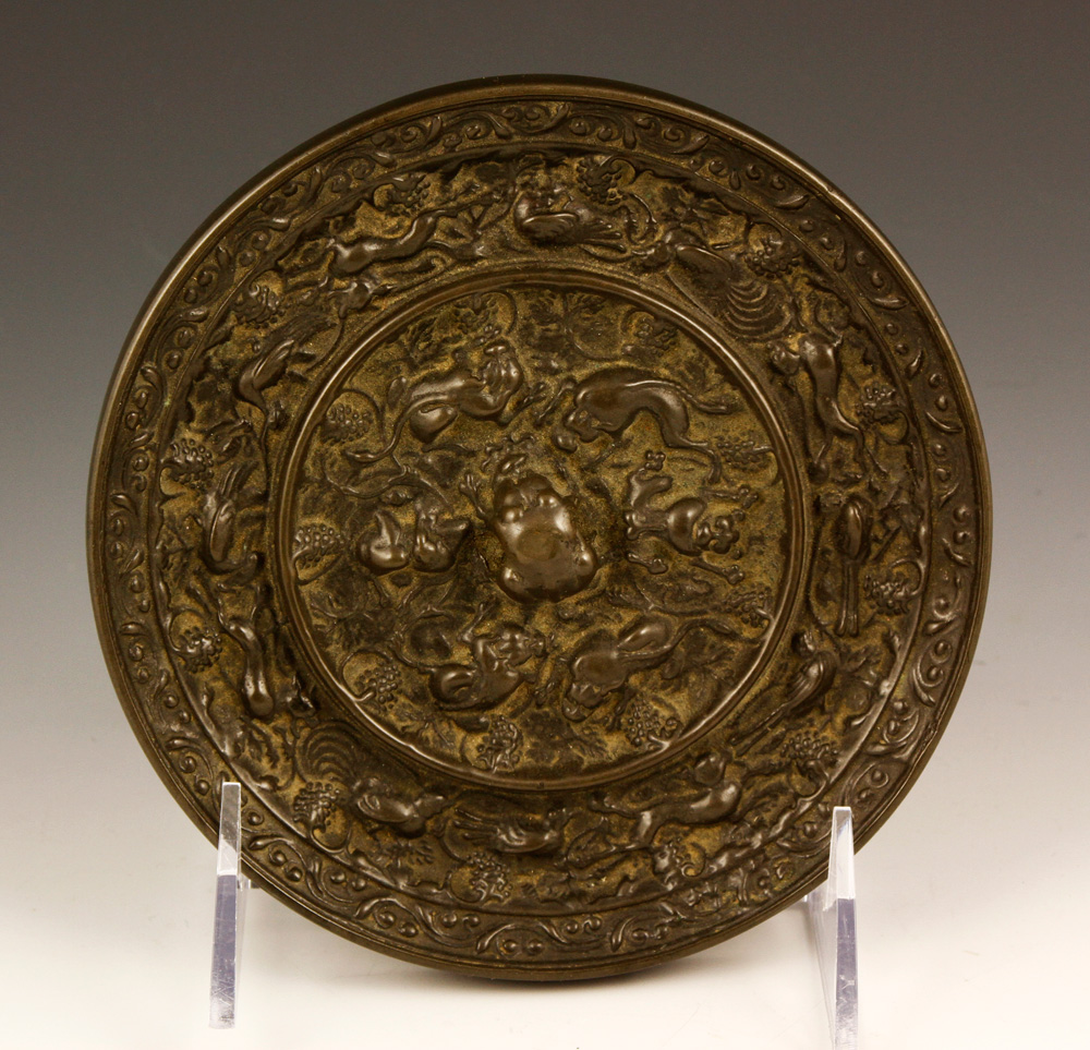 Appraisal: - Tang Dynasty Bronze Mirror Round bronze mirror China Tang