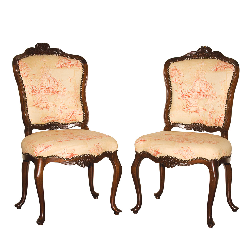 Appraisal: Set of Six Rococo Style Mahogany Chairs