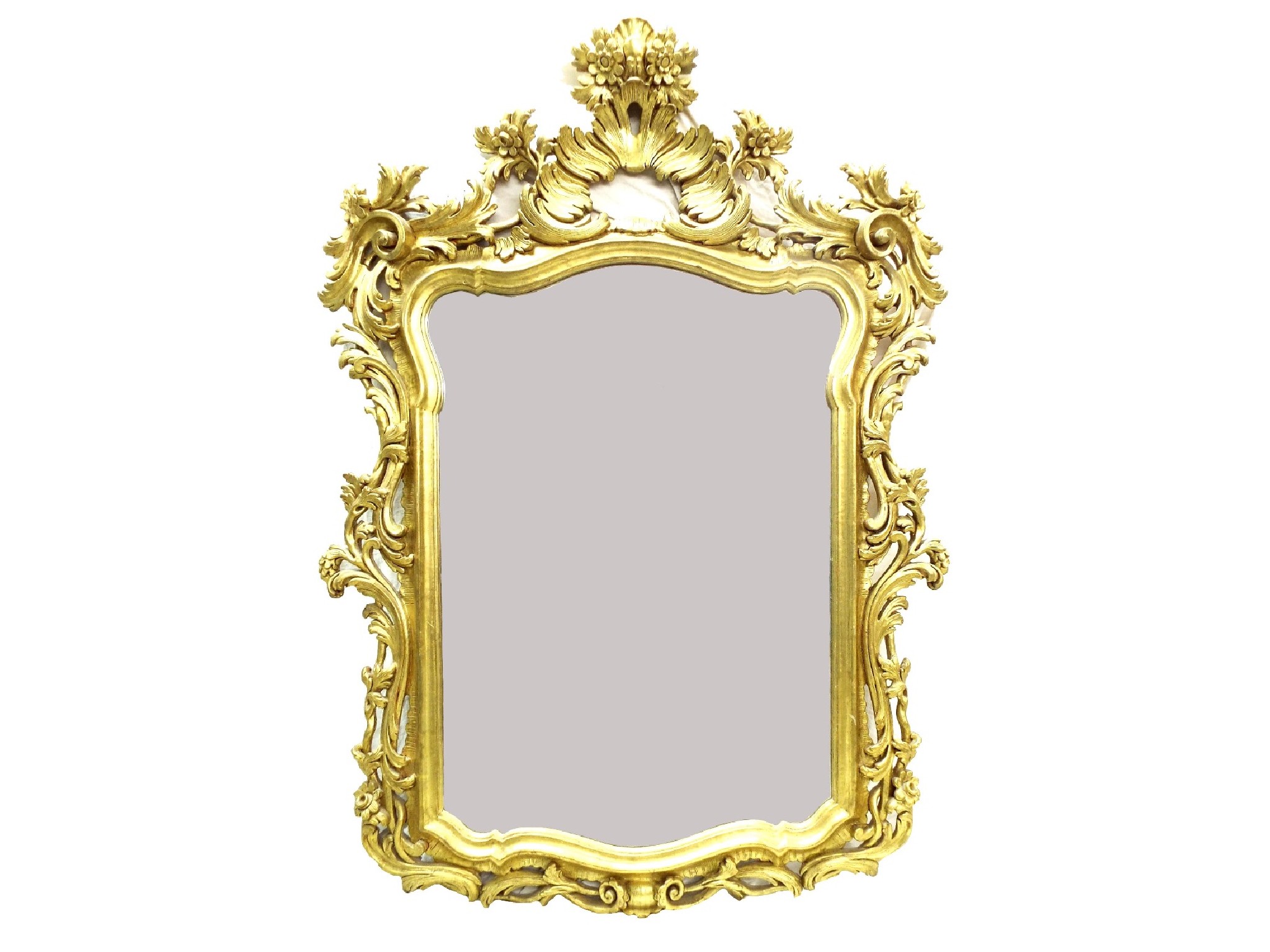 Appraisal: Large Venetian style giltwood wall mirror in the rococo manner