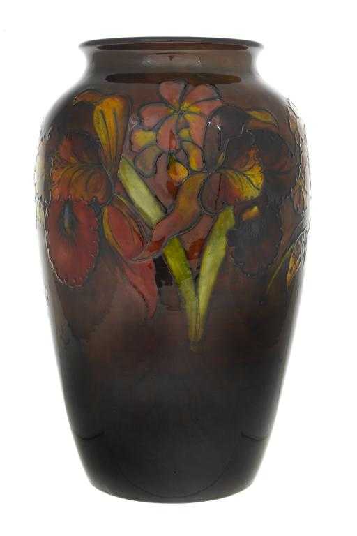 Appraisal: A MOORCROFT ORCHID FLAMB VASE DESIGNED BY WALTER MOORCROFT cm