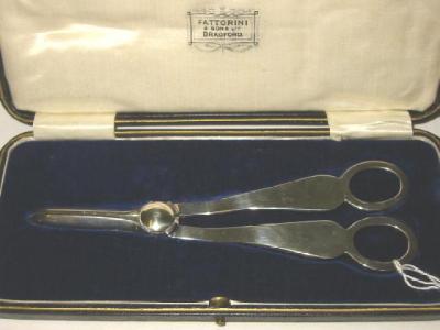 Appraisal: A PAIR OF GRAPE SHEARS of scissor form with plain