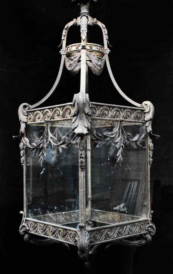 Appraisal: An early th century French ormolu hall lantern cast with