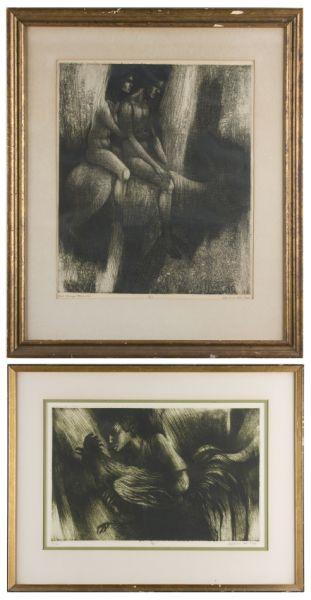 Appraisal: Donald Sexauer NC - Two Etchings the frist titled Prize