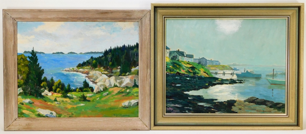 Appraisal: ELLIS A ROSENTHAL PENOBSCOT MAINE O C PAINTINGS Rhode Island